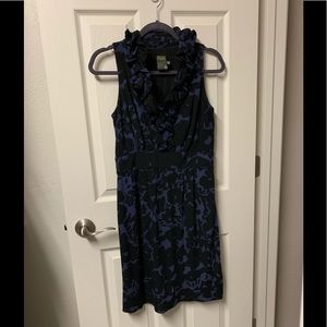 SZ 6 Black/Purple side zip dress